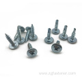 Blue white zinc tapping screw